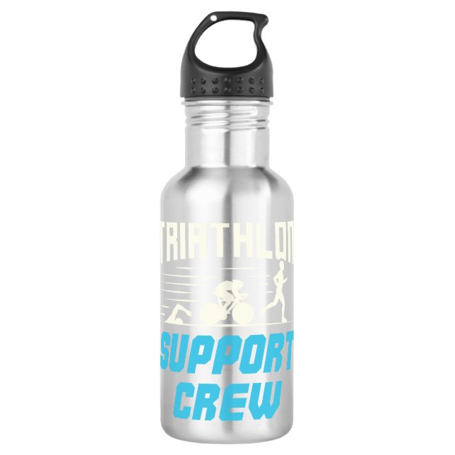 Triathlon Support Crew Stainless Steel Water Bottle (Front)