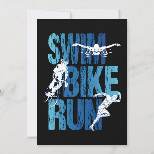 Triathlon - Swim Bike Run (Front)