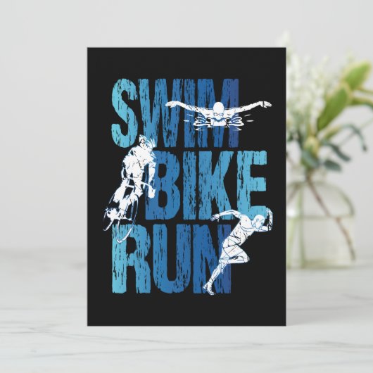 Triathlon - Swim Bike Run (Standing Front)