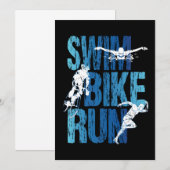 Triathlon - Swim Bike Run (Front/Back)
