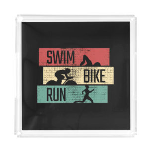 Triathlon - Swim Bike Run Acrylic Tray