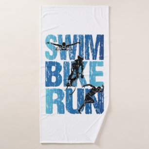 Triathlon - Swim Bike Run Bath Towel