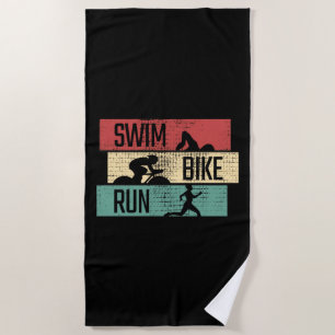 Triathlon - Swim Bike Run Beach Towel