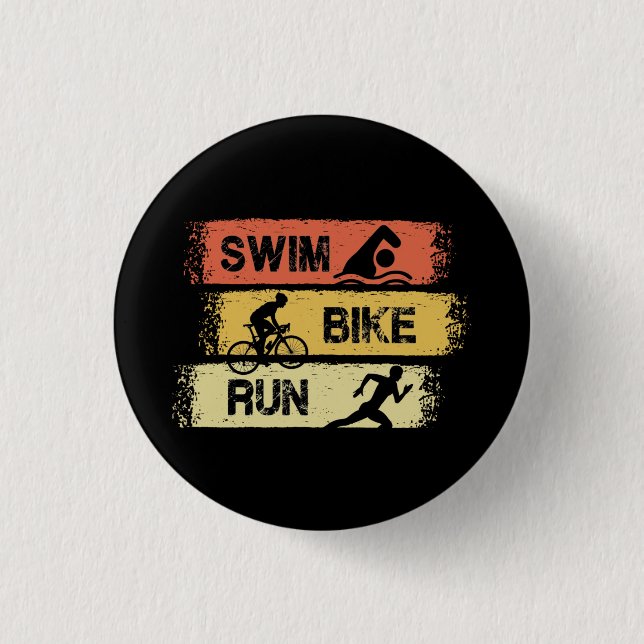 Triathlon - Swim Bike Run Button (Front)