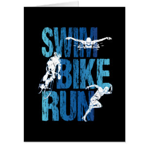 Triathlon - Swim Bike Run Card