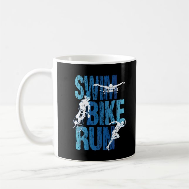 Triathlon - Swim Bike Run Coffee Mug (Left)
