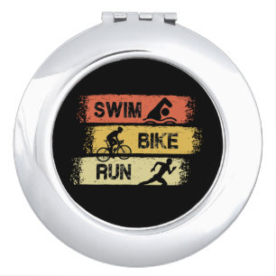 Triathlon - Swim Bike Run Compact Mirror