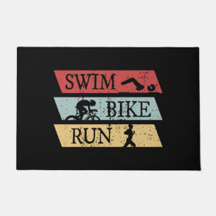 Triathlon - Swim Bike Run Doormat