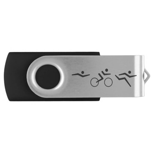 Triathlon swim bike run flash drive