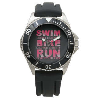 Triathlon - Swim, Bike, Run, Funny Triathlete Watch