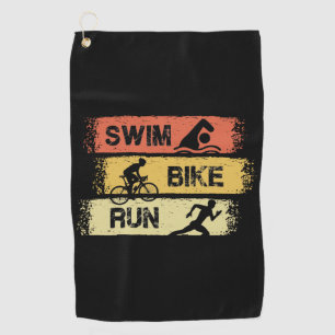 Triathlon - Swim Bike Run Golf Towel