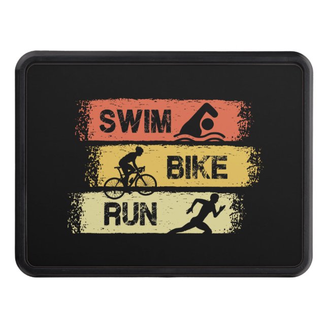 Triathlon - Swim Bike Run Hitch Cover (Front)
