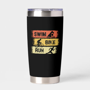 Triathlon - Swim Bike Run Insulated Tumbler
