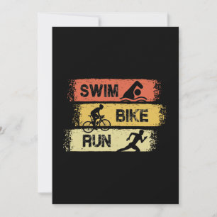 Triathlon - Swim Bike Run Invitation