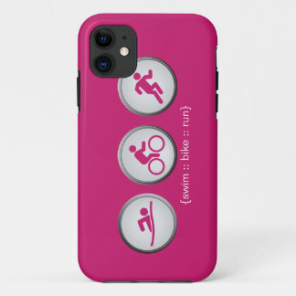 Triathlon Swim-Bike-Run iPhone 5 Case (pink)