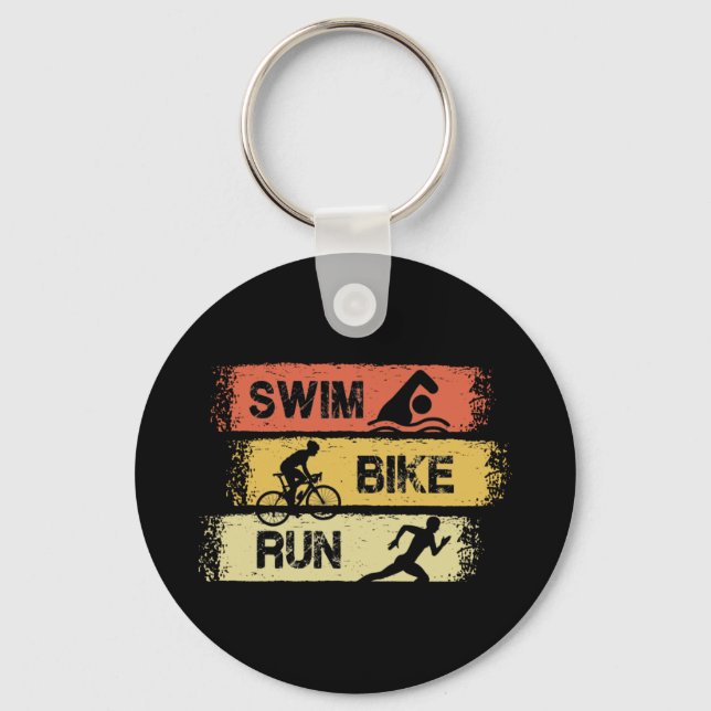 Triathlon - Swim Bike Run Keychain (Front)