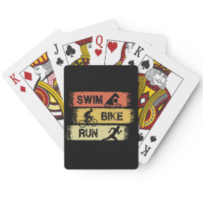 Triathlon - Swim Bike Run Poker Cards