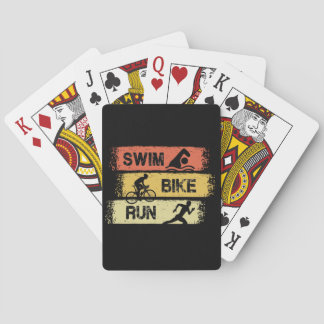 Triathlon - Swim Bike Run Poker Cards