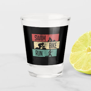 Triathlon - Swim Bike Run Shot Glass