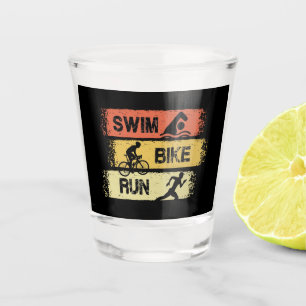 Triathlon - Swim Bike Run Shot Glass