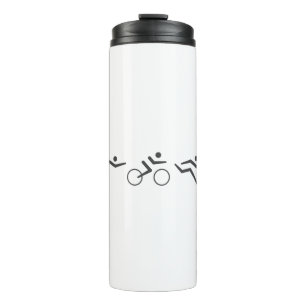 Triathlon swim bike run thermal tumbler