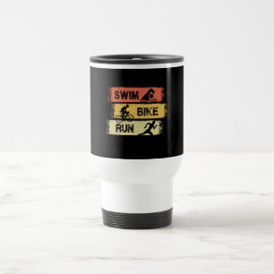 Triathlon - Swim Bike Run Travel Mug