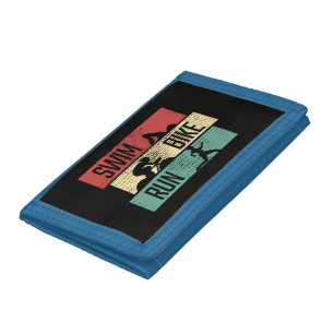 Triathlon - Swim Bike Run Tri-fold Wallet
