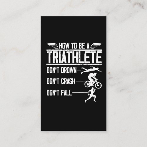 Triathlon Swim Bike Run Triathlete Sportsman Business Card