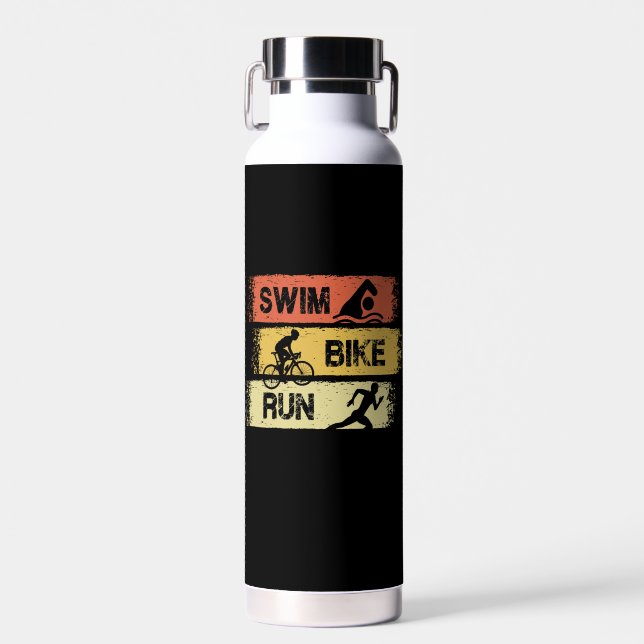 Triathlon - Swim Bike Run Water Bottle (Front)