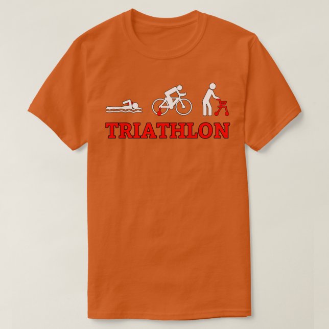 Triathlon swim bike run with handicap T-Shirt (Design Front)
