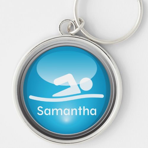 Triathlon SWIM Customized Keychain