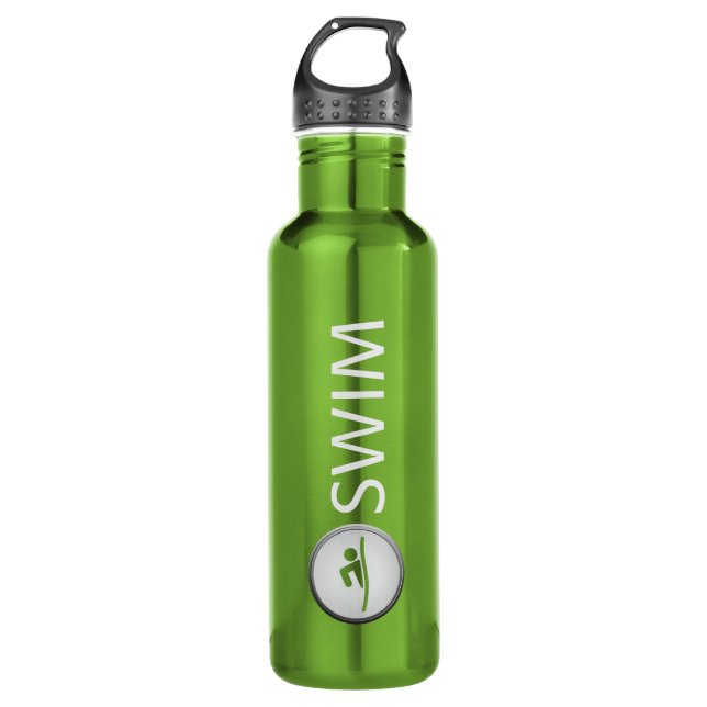Triathlon SWIM (sage) Stainless Steel Water Bottle (Front)