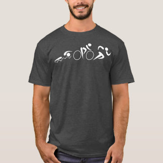 Triathlon swimming running and cycling for triathl T-Shirt