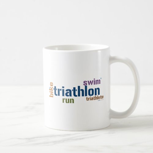 Triathlon Text Coffee Mug