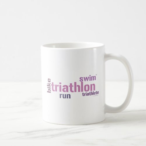 Triathlon Text Coffee Mug