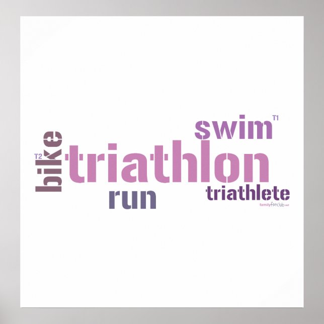 Triathlon Text Poster (Front)