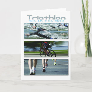 Triathlon - Train, Eat, Sleep, Repeat Card