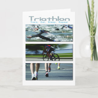 Triathlon - Train, Eat, Sleep, Repeat Card