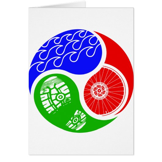 Triathlon TRI Yin Yang Cards (Front)