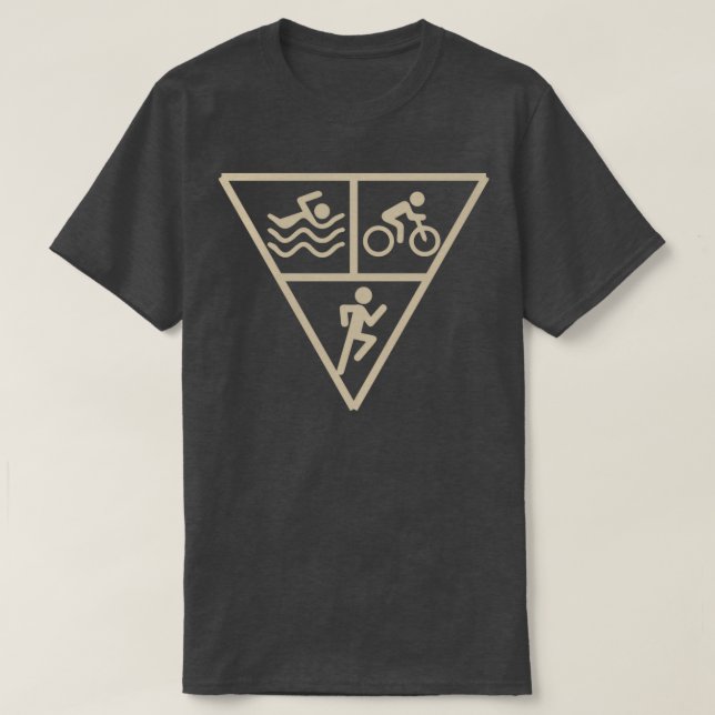 Triathlon Triangle Swim Bike Run Triathlete 2 T-Shirt (Design Front)