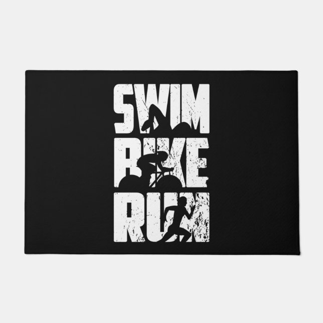 Triathlon Triathlet Doormat (Front)