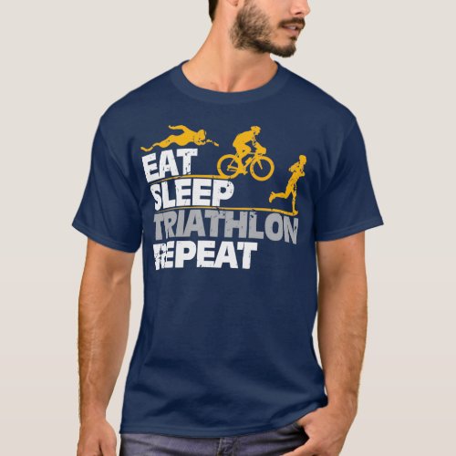 Triathlon Triathlet Hobby Athlete Gift T_Shirt