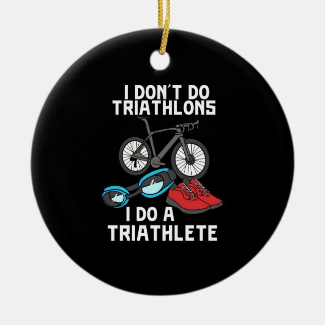Triathlon Triathlete Ceramic Ornament (Front)