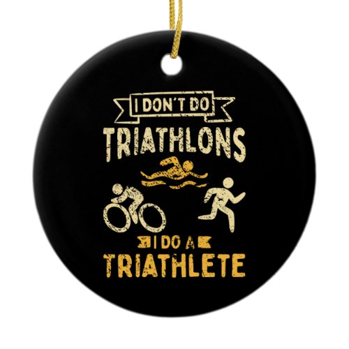 Triathlon Triathlete Ceramic Ornament