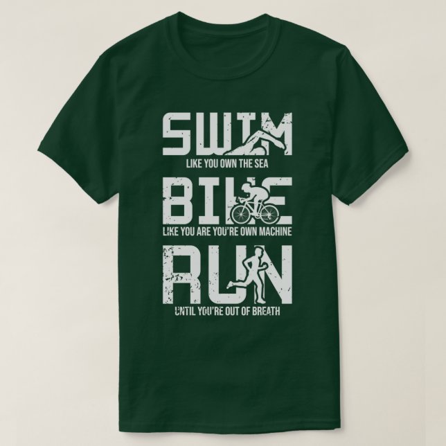 Triathlon triathlete sports gift 6 T-Shirt (Design Front)