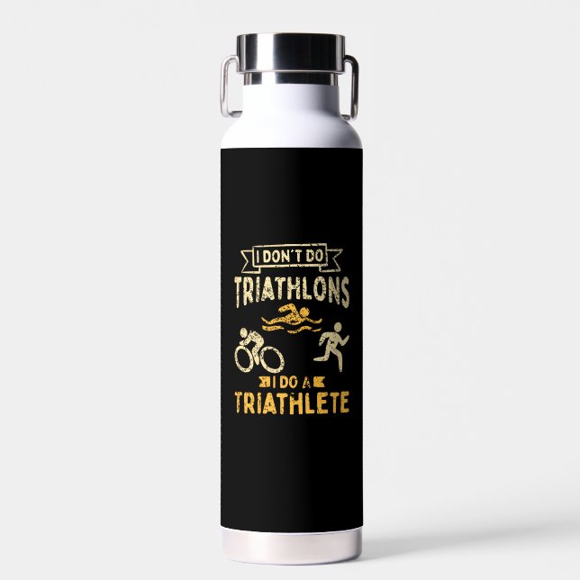 Triathlon Triathlete  Water Bottle (Front)