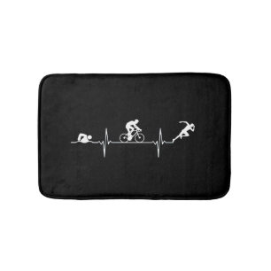 Triathlon - Triathlon Heartbeat  Bath Mat