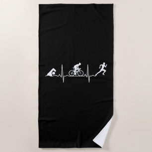 Triathlon - Triathlon Heartbeat Beach Towel