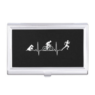 Triathlon - Triathlon Heartbeat Business Card Case