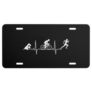Triathlon - Triathlon Heartbeat License Plate